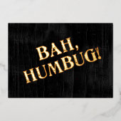 Carte De Vœux En Aluminium Bah Humbug (Recto)