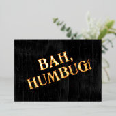 Carte De Vœux En Aluminium Bah Humbug (Debout devant)