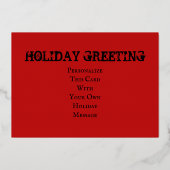 Carte De Vœux En Aluminium Bah Humbug (Verso)