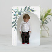 Carte De Vœux En Aluminium Baies d'hiver Blancs photo (Debout devant)