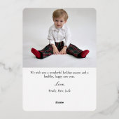 Carte De Vœux En Aluminium Baies d'hiver Blancs photo (Verso)