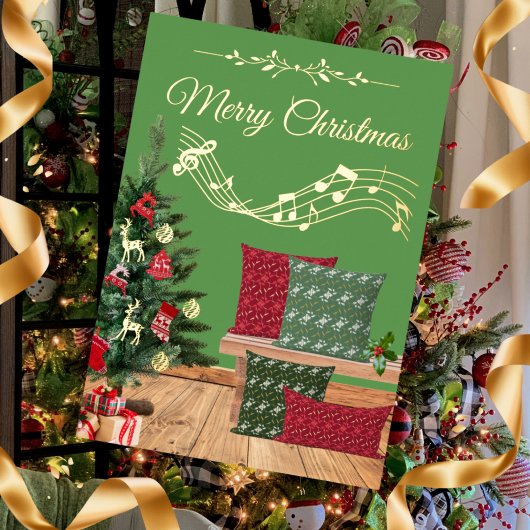 Carte De Vœux En Aluminium Banc cosy Joyeux Noël