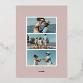 Carte De Vœux En Aluminium Bande côtière | Noël photo verticale (Verso)