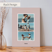 Carte De Vœux En Aluminium Bande côtière | Noël photo verticale