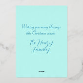 Carte De Vœux En Aluminium Beau Noël chrétien Bébé Jésus (Verso)