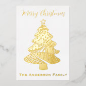 Carte De Vœux En Aluminium Beautiful Christmas Tree (Recto)