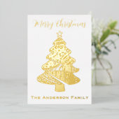 Carte De Vœux En Aluminium Beautiful Christmas Tree (Debout devant)