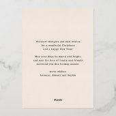 Carte De Vœux En Aluminium Beige Buon Natale Simple Moderne Coquette Bow Phot (Verso)