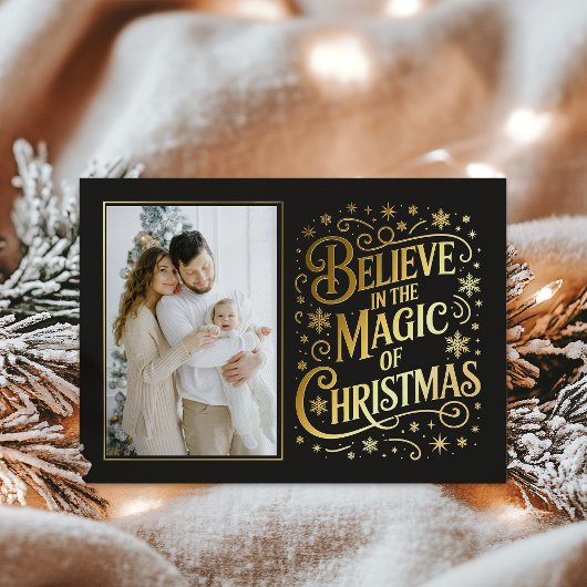 Carte De Vœux En Aluminium Believe In The Magic Of Christmas