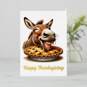 Carte De Vœux En Aluminium Belle âne d'action de grâces (Debout devant)