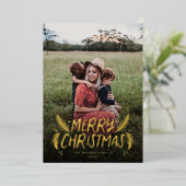 Carte De Vœux En Aluminium Berries de pin à main (Debout devant)