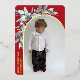 Carte De Vœux En Aluminium Berries d'hiver Rouge Arche photo