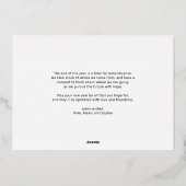 Carte De Vœux En Aluminium Bienheureuse Typographie (Verso)