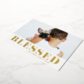 Carte De Vœux En Aluminium Bienheureuse Typographie (Rotation)