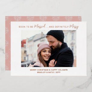 Carte De Vœux En Aluminium Bientôt Mariés Fiançailles Joyeux Noël De Mariage