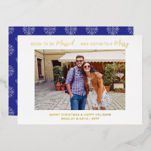 Carte De Vœux En Aluminium Bientôt Mariés Fiançailles Joyeux Noël De Mariage