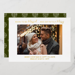 Carte De Vœux En Aluminium Bientôt Mariés Fiançailles Joyeux Noël De Mariage