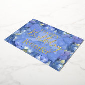 Carte De Vœux En Aluminium Blue Hydrangeas Blooms Joyeux anniversaire (Rotation)