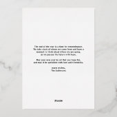 Carte De Vœux En Aluminium Blue Modern Calligraphie Photo Joyeux Noël Foi (Verso)