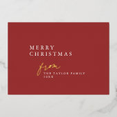 Carte De Vœux En Aluminium Boho DARCY Red Foil do-it-yourself moderne Joyeux  (Recto)