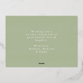 Carte De Vœux En Aluminium Boho Green Wreath Photo (Verso)