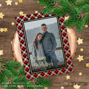 Carte De Vœux En Aluminium Bois de bison chic personnalisé Motif plaqué or