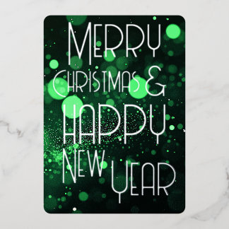 Carte De Vœux En Aluminium Bokeh Blizzard Joyeux Noël et Bonne Année