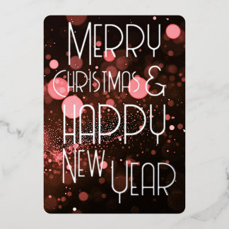 Carte De Vœux En Aluminium Bokeh Blizzard Joyeux Noël et Bonne Année