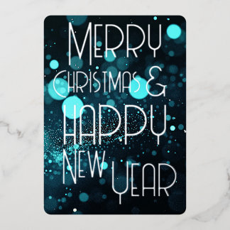 Carte De Vœux En Aluminium Bokeh Blizzard Joyeux Noël et Bonne Année
