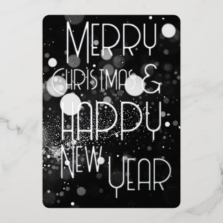 Carte De Vœux En Aluminium Bokeh Blizzard Joyeux Noël et Bonne Année