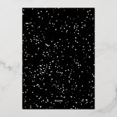 Carte De Vœux En Aluminium Bold Gold Snowflakes Script Merry Christmas Photo (Verso)