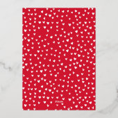 Carte De Vœux En Aluminium Bold Love Script Rouge et or Saint Valentin (Verso)