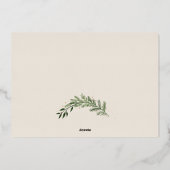 Carte De Vœux En Aluminium Bold Modern OR Joyeux Noël Photo (Verso)