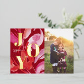 Carte De Vœux En Aluminium Bold Rose et Red Joy (Debout devant)