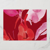 Carte De Vœux En Aluminium Bold Rose et Red Joy (Verso)
