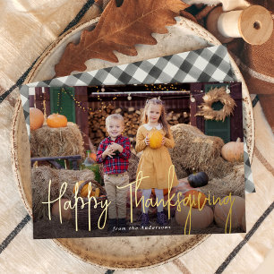 Carte De Vœux En Aluminium Bon thanksgiving de script de signature moderne
