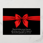 Carte De Vœux En Aluminium Bonne année 2024 Retro Red Ribbon (Verso)