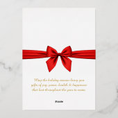 Carte De Vœux En Aluminium Bonne année 2024, ruban rouge (Verso)