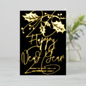 Carte De Vœux En Aluminium Bonne année 2026, ruban rouge (Debout devant)