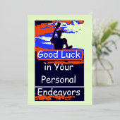 Carte De Vœux En Aluminium Bonne chance : Puissiez-vous vaincre chaque défi. (Debout devant)