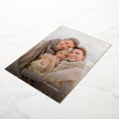 Carte De Vœux En Aluminium Bonne Hanoukka | Revêtement photo Gold Glitz (Rotation)