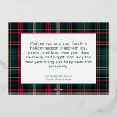 Carte De Vœux En Aluminium Bonnes Fêtes cartonnées rouges et vertes (Verso)