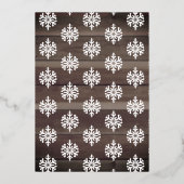 Carte De Vœux En Aluminium Bonnes Fêtes en bois rustique Noël (Verso)