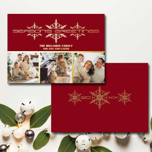 Carte De Vœux En Aluminium Bonnes Fêtes Photos de famille Noël