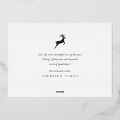 Carte De Vœux En Aluminium Bonnes Fêtes Plaid Motif Famille Photo (Verso)