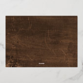 Carte De Vœux En Aluminium Bonnes Fêtes Rustic Gold Script photo (Verso)