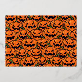 Carte De Vœux En Aluminium Boo citrouille jack-o-lanterne heureux Halloween P (Verso)