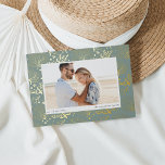 Carte De Vœux En Aluminium Bordure de corail océanique | Photo horizontale<br><div class="desc">La carte de vacances chic de style côtier ajoute une touche nautique à vos voeux de Noël. Parfait pour partager une photo de vacances, ou pour les familles qui vivent dans les régions côtières, tropicales, chaudes ou les îles, cet élégant design présente votre photo horizontale ou paysagère préférée avec une...</div>