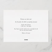 Carte De Vœux En Aluminium Botanical Frame Blue Winter Foliage New Baby (Verso)