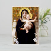 Carte De Vœux En Aluminium Bougereau Vierge et Enfant (Debout devant)
